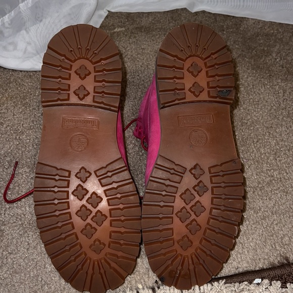 Timberland Leather Lace Up Hot Pink Ankle - Picture 3 of 6